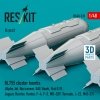 RESKIT RS48-0535 BL755 cluster bombs (4 pcs) (3D Printed) 1/48